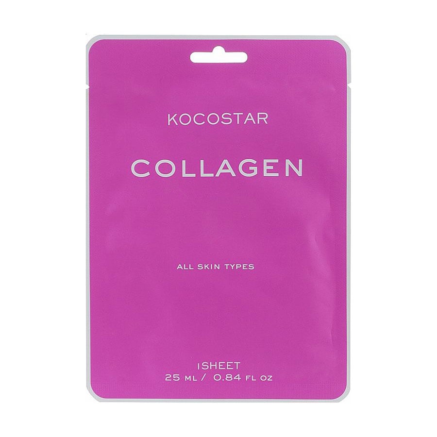 Тканинна антивікова маска для обличчя Kocostar Collagen Mask з колагеном, 25 мл
