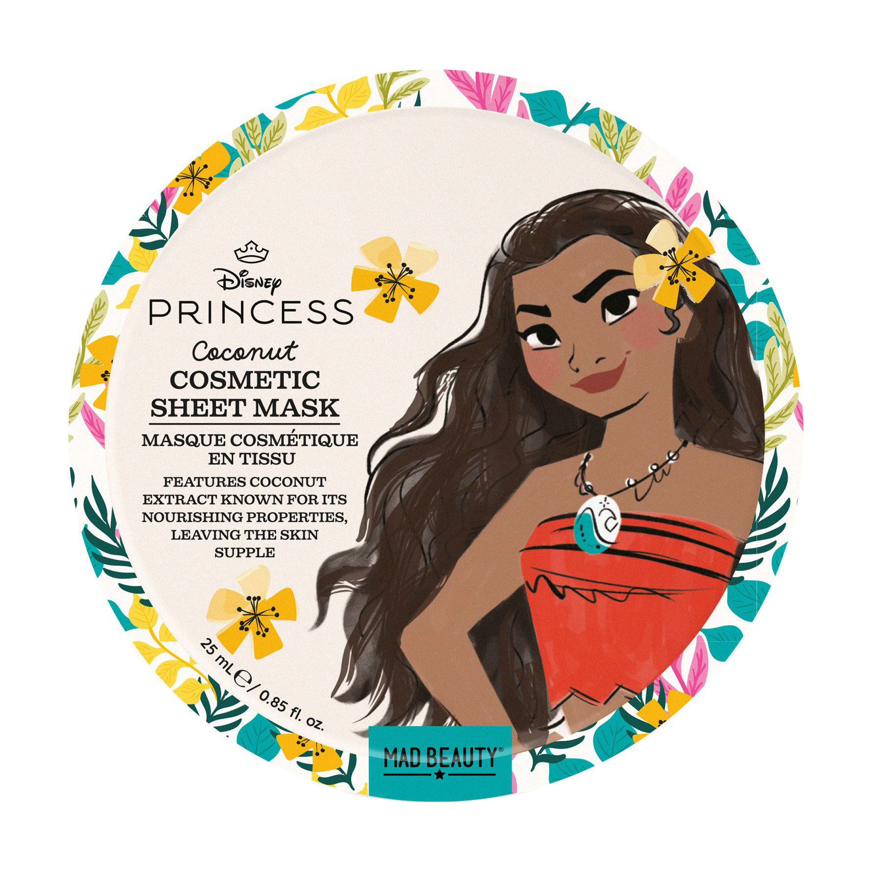 Тканинна косметична маска для обличчя Mad Beauty Disney Princess Cosmetic Sheet Mask, Moana, 25 мл