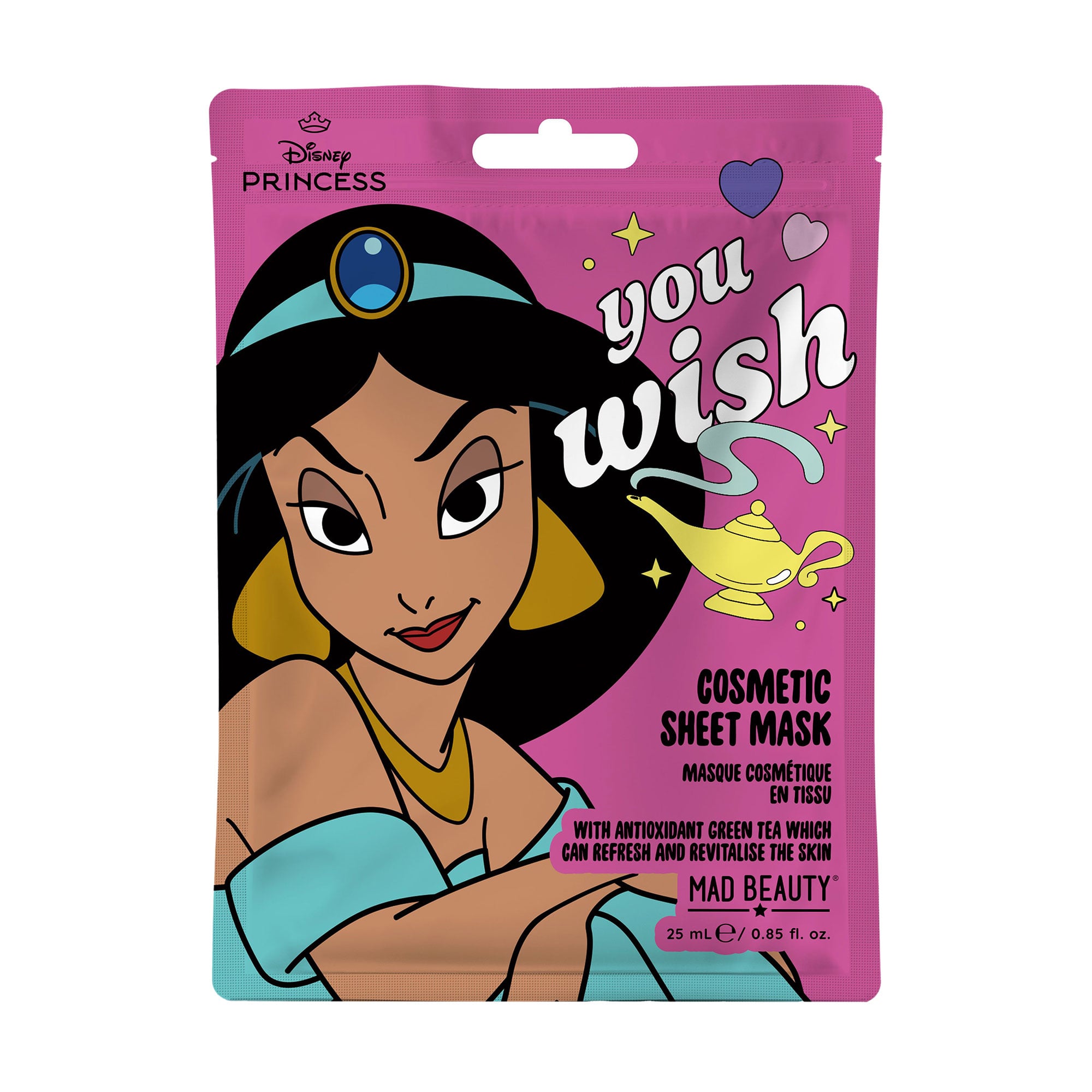 Тканинна косметична маска для обличчя Mad Beauty Disney Princess Cosmetic Sheet Mask, Jasmine, 25 мл
