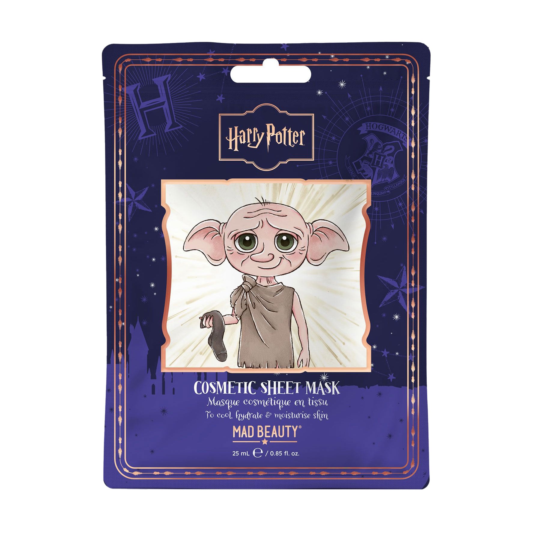 Тканинна косметична маска для обличчя Mad Beauty Harry Potter Cosmetic Sheet Mask, Dobby, 25 мл