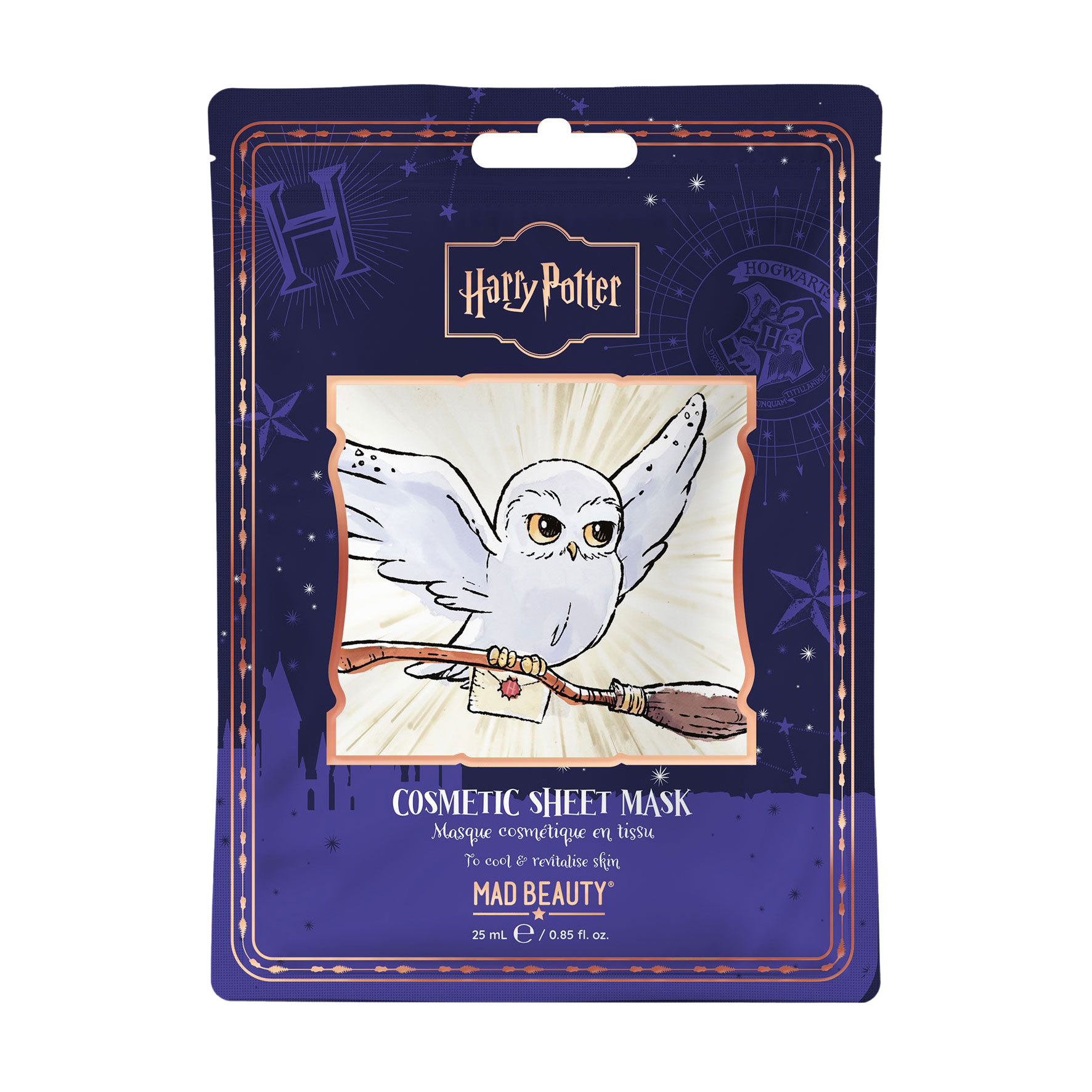 Тканинна косметична маска для обличчя Mad Beauty Harry Potter Cosmetic Sheet Mask, Hedwig, 25 мл