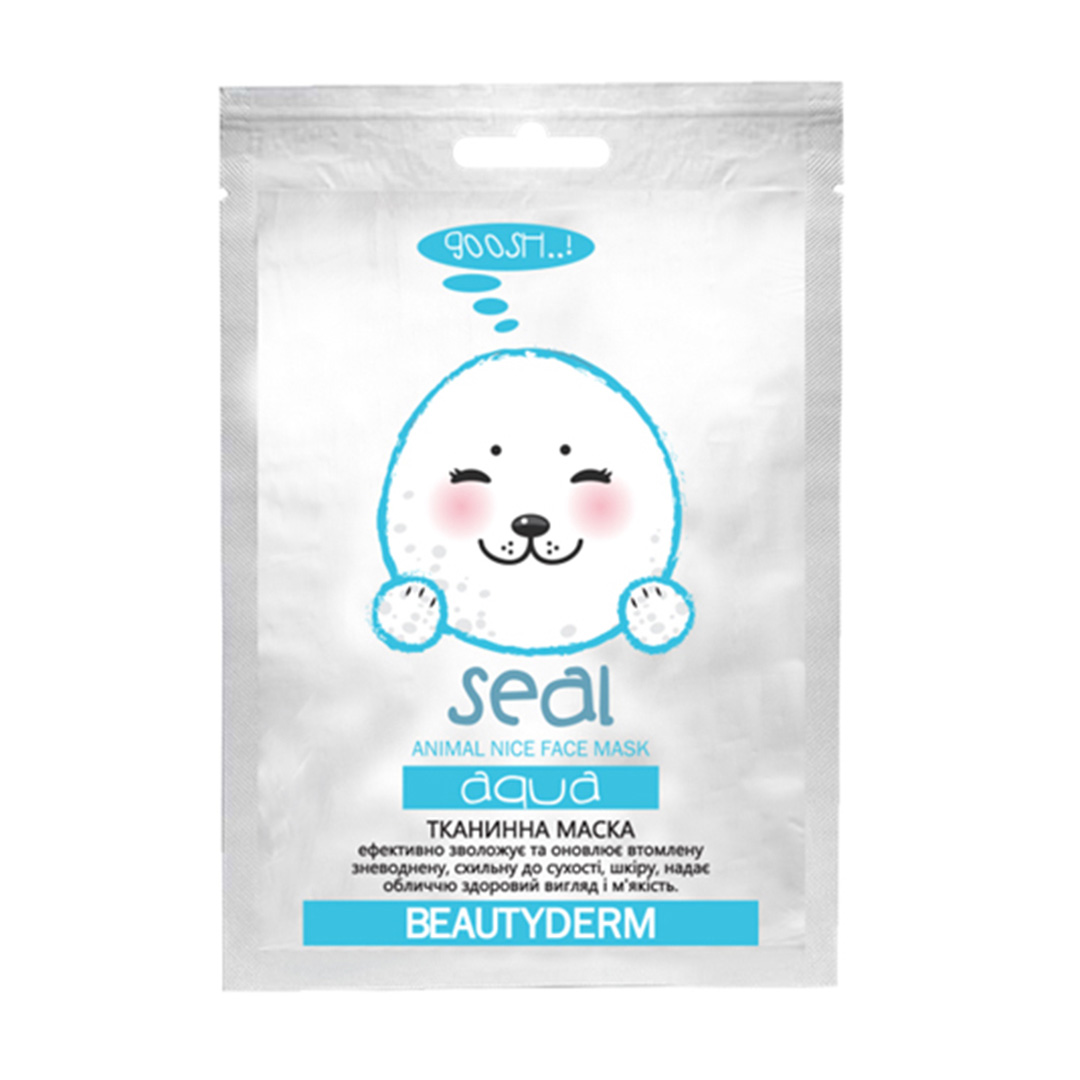 Тканинна маска BEAUTYDERM Animal Seal Aqva Зволожуюча, 25 мл