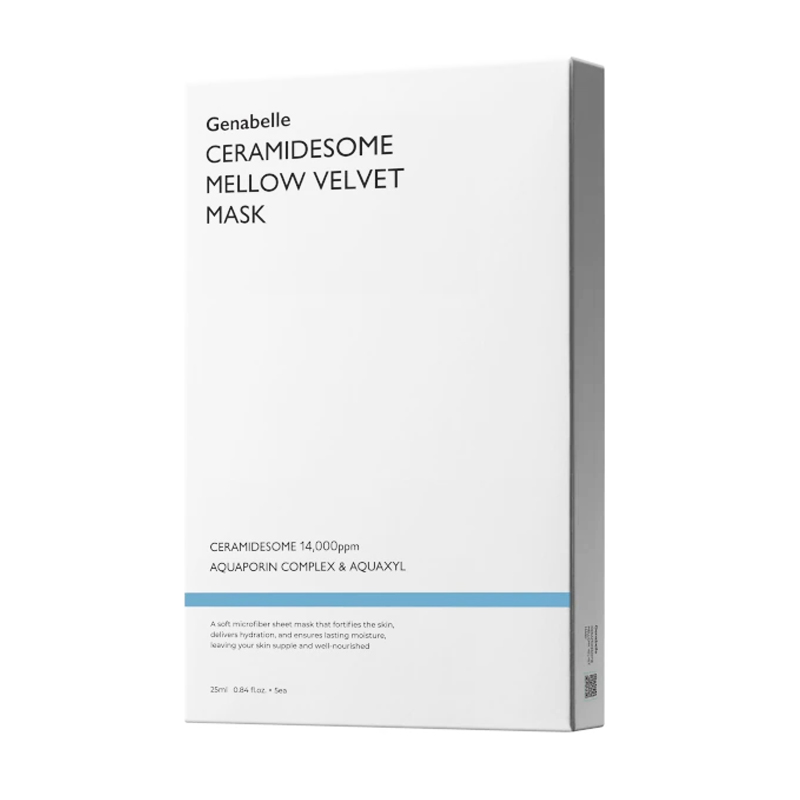 Тканинна маска для інтенсивного зволоження та відновлення обличчя Genabelle Ceramidesome Mellow Velet Mask, 5*25 мл