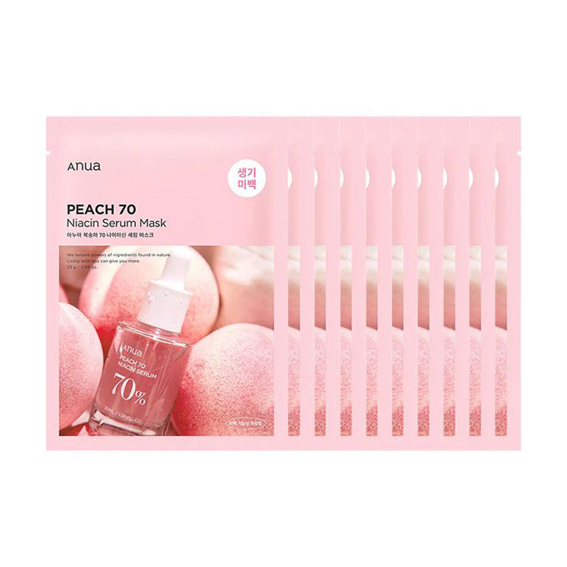 Тканинна маска для обличчя Anua Peach 70 Niacin Serum Mask, 10*25 г