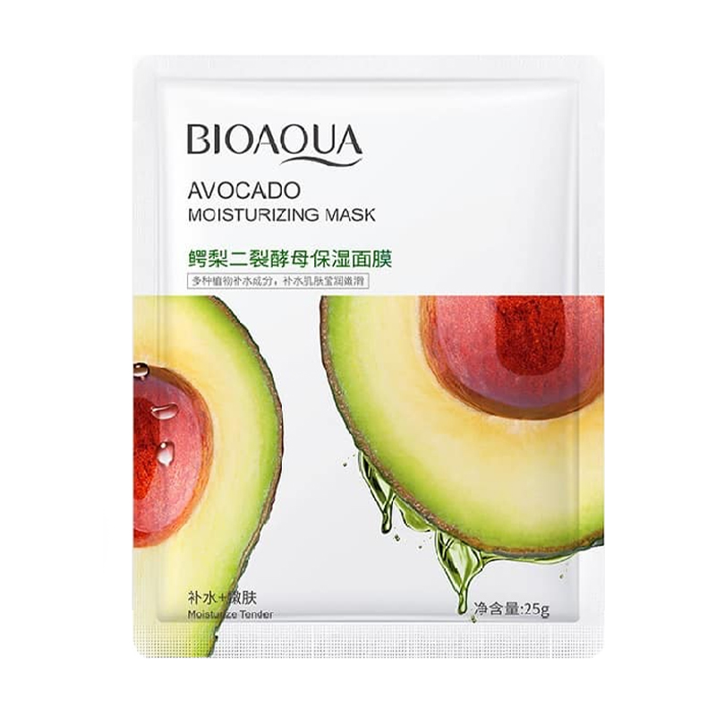 Тканинна маска для обличчя Bioaqua Avocado Moisturizing Mask з екстрактом авокадо, 25 г