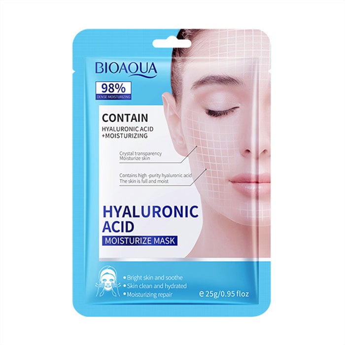 Тканинна маска для обличчя Bioaqua Hyaluronic Acid Moisturize Mask з гіалуроновою кислотою, 25 г