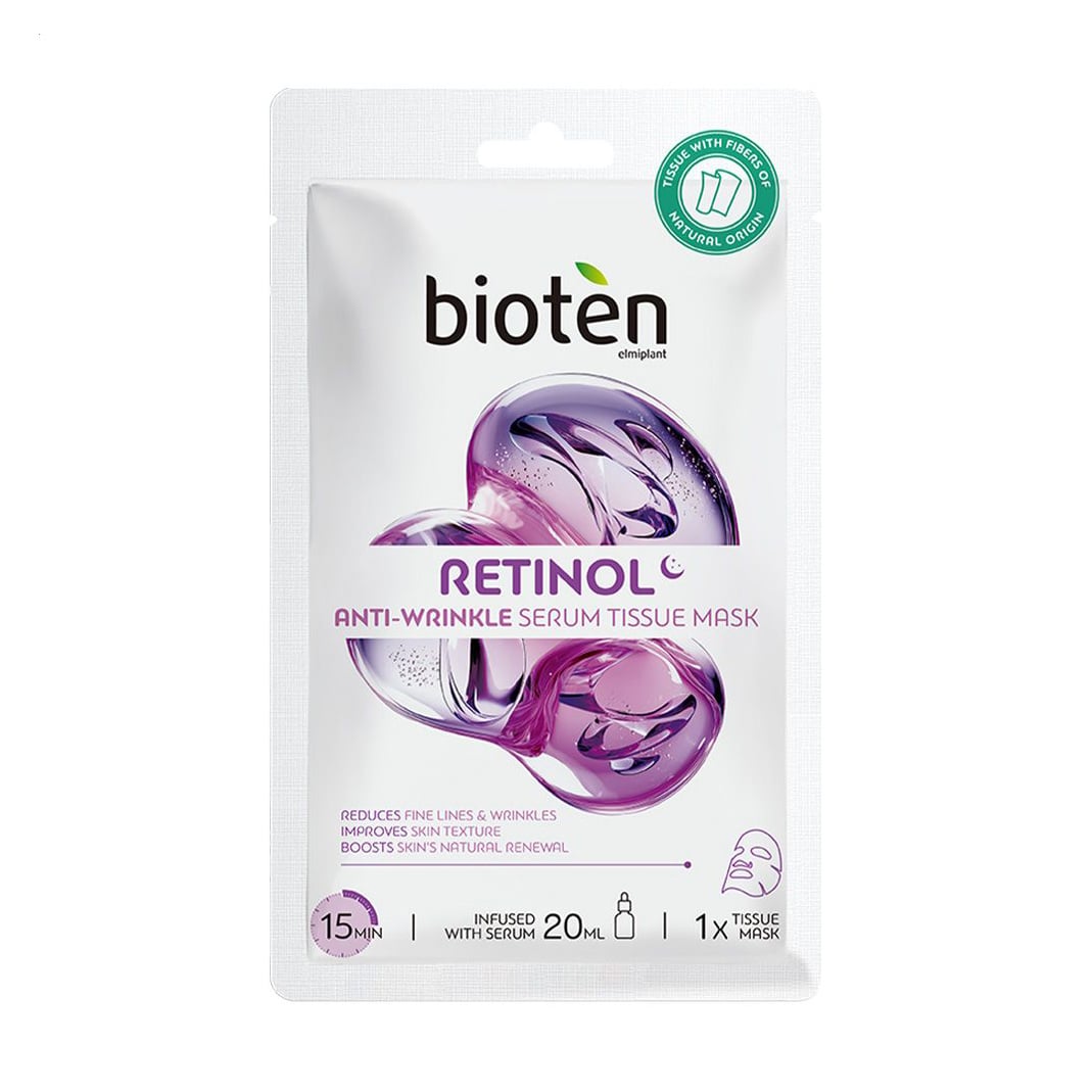 Тканинна маска для обличчя Bioten Retinol Anti-Wrinkle Serum Tissue Mask, 20 мл