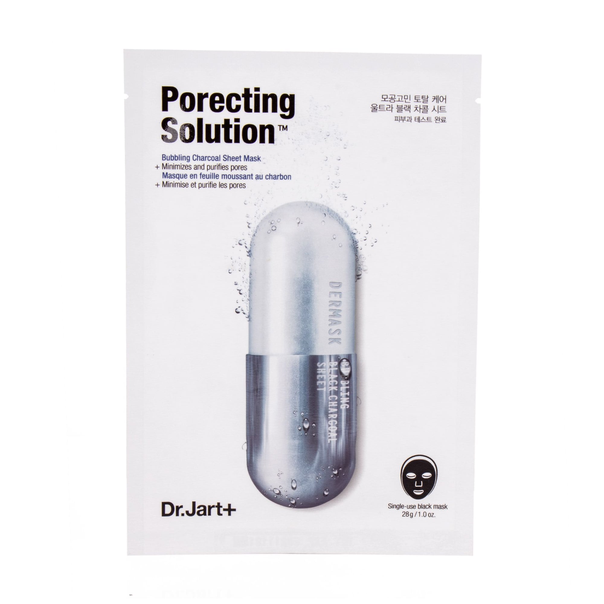 Тканинна маска для обличчя Dr. Jart+ Porecting Solution Dermask для очищення пор, 28 г