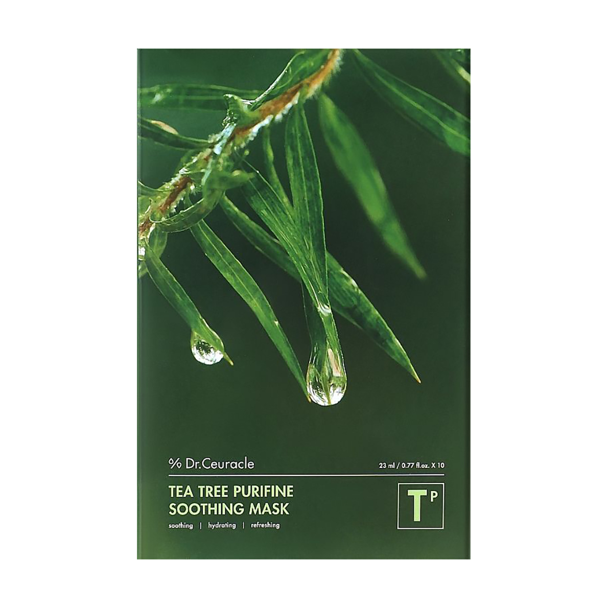 Тканинна маска для обличчя Dr.Ceuracle Tea Tree Purifine Soothing Mask з протизапальним ефектом, 23 мл