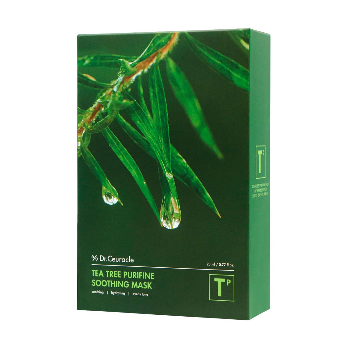 Тканинна маска для обличчя Dr.Ceuracle Tea Tree Purifine Soothing Mask з протизапальним ефектом, 10*23 мл