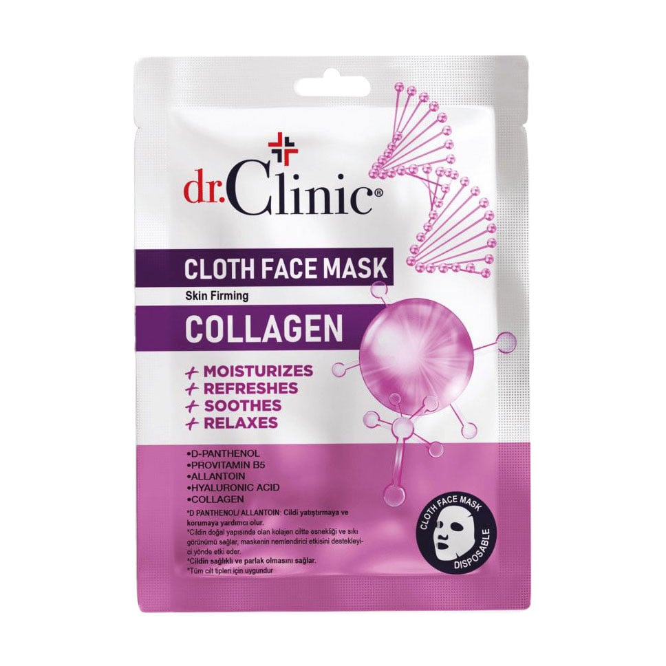 Тканинна маска для обличчя Dr.Clinic Cloth Face Mask Collagen з колагеном, 1 шт
