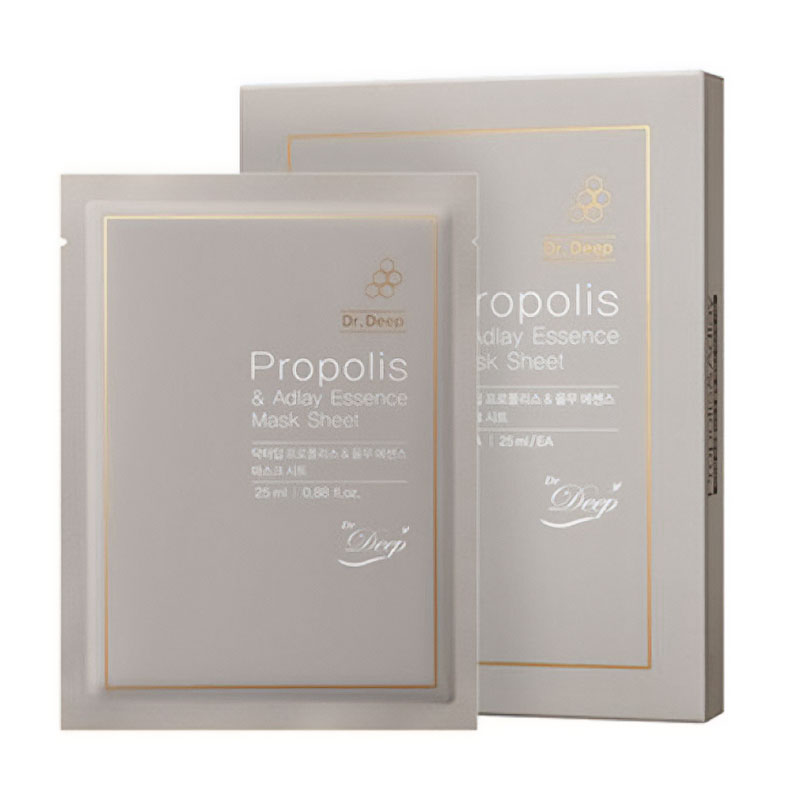 Тканинна маска для обличчя Dr.Deep Propolis &amp; Adlay Essence Mask Pack з екстрактом прополісу, 10*25 мл