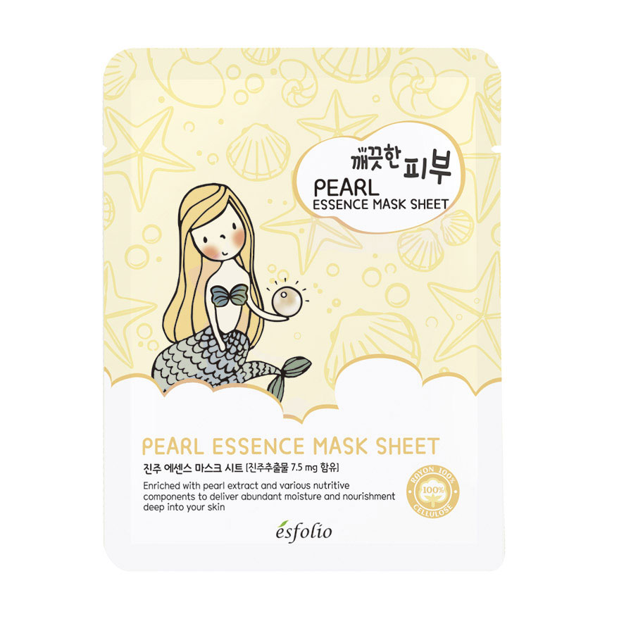 Тканинна маска для обличчя Esfolio Pearl Essence Mask Sheet з перлинами, 25 мл