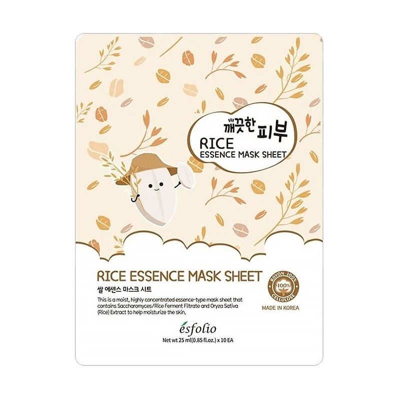 Тканинна маска для обличчя Esfolio Pure Skin Rice Essence Mask Sheet з екстрактом рису, 25 мл