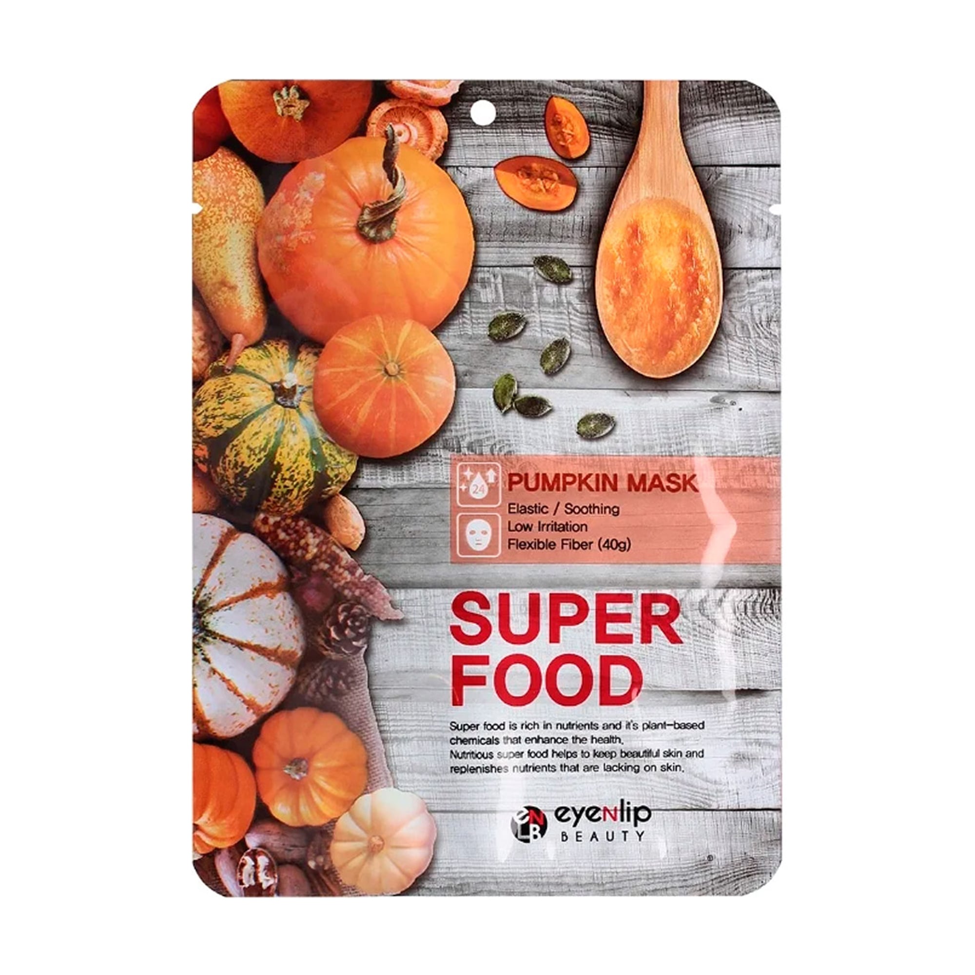 Тканинна маска для обличчя Eyenlip Super Food Pumpkin Mask Гарбуз, 23 мл
