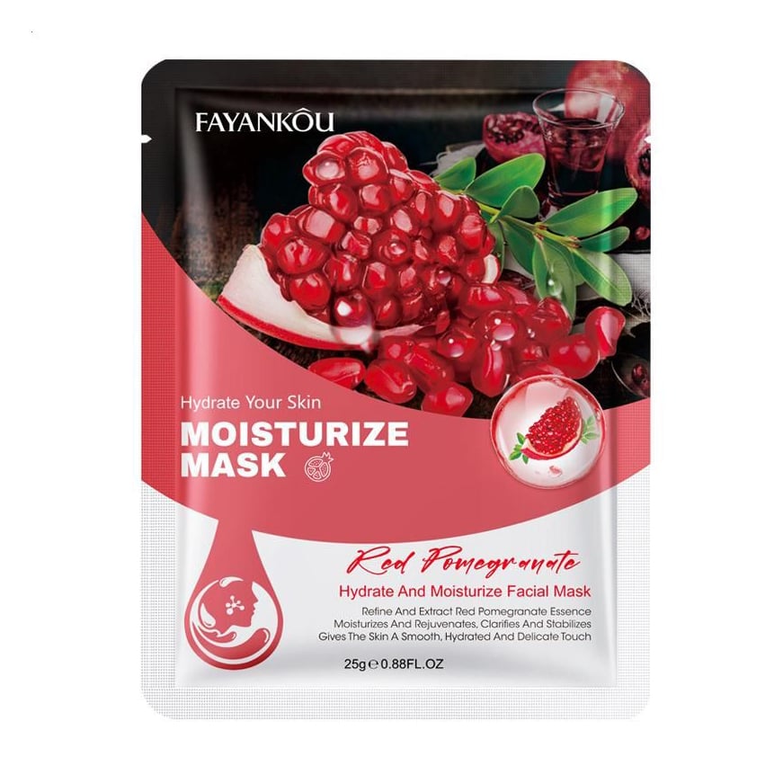 Тканинна маска для обличчя Fayankou Red Pomegranate Hydrate and Moisturize Facial Mask, 25 г