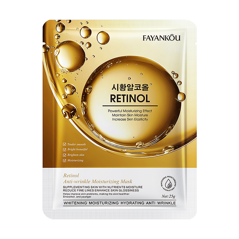 Тканинна маска для обличчя Fayankou Retinol Anti-Wrinkle Moisturizing Mask, 25 г