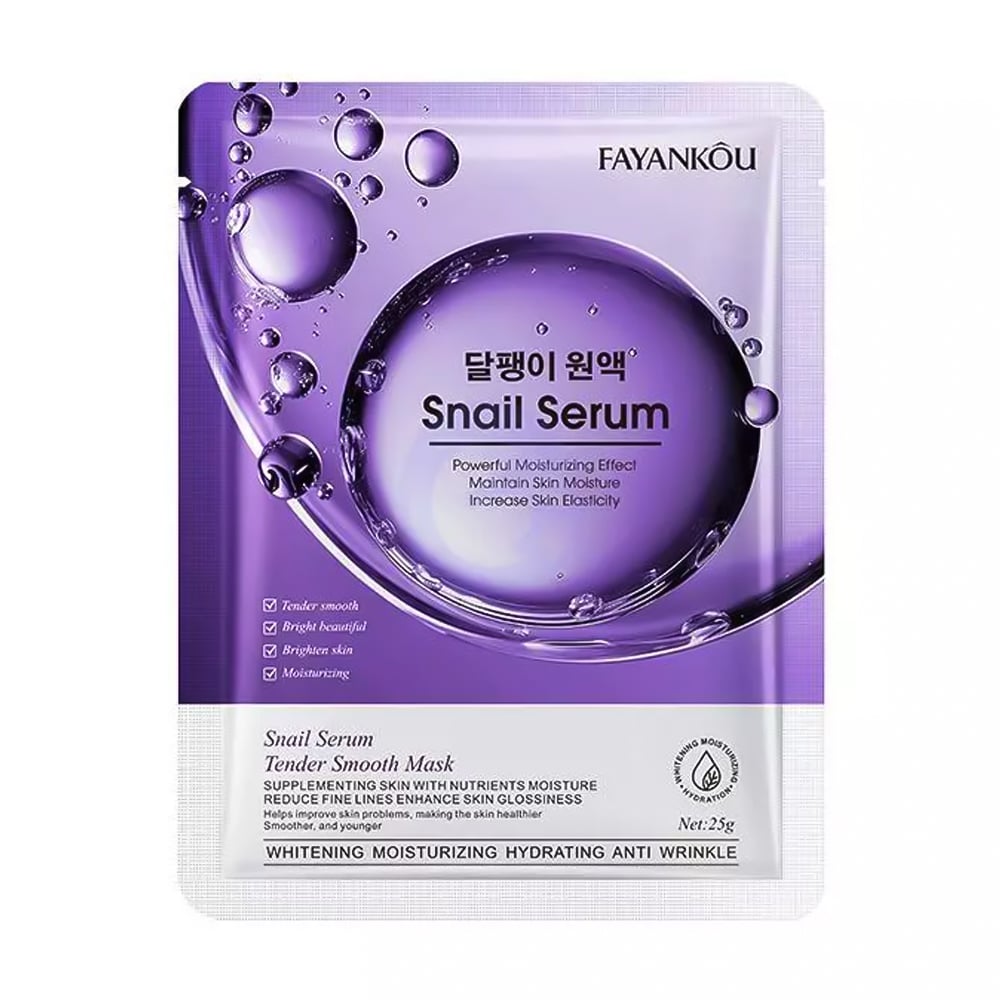 Тканинна маска для обличчя Fayankou Snail Serum Tender Smooth Mask, 25 г