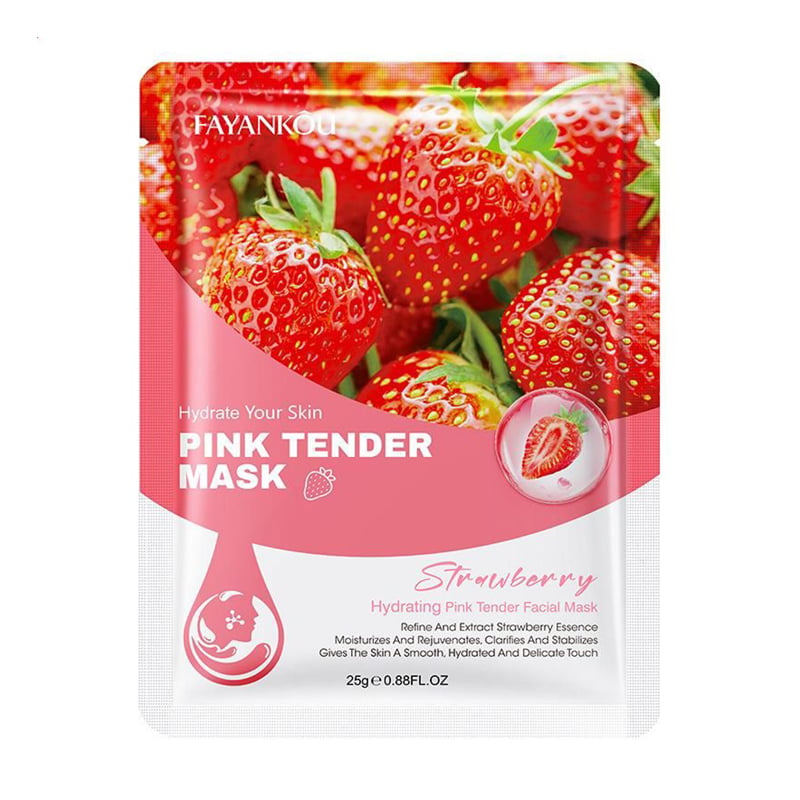 Тканинна маска для обличчя Fayankou Strawberry Pink Tender Facial Mask, 25 г