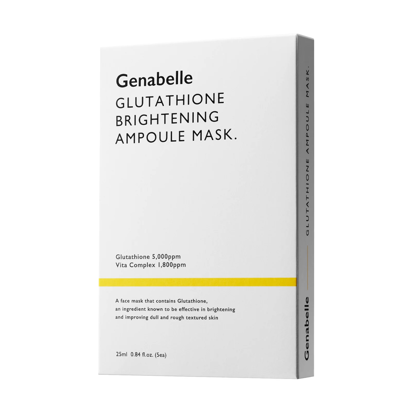 Тканинна маска для обличчя Genabelle Glutathione Brightening Ampoule Mask з глутатіоном, 25 мл