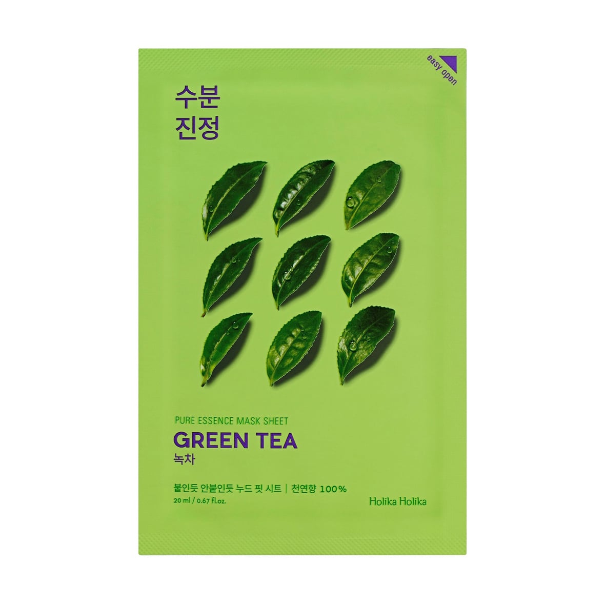 Тканинна маска для обличчя Holika Holika Pure Essence Mask Sheet Green Tea Зелений чай, 20 мл