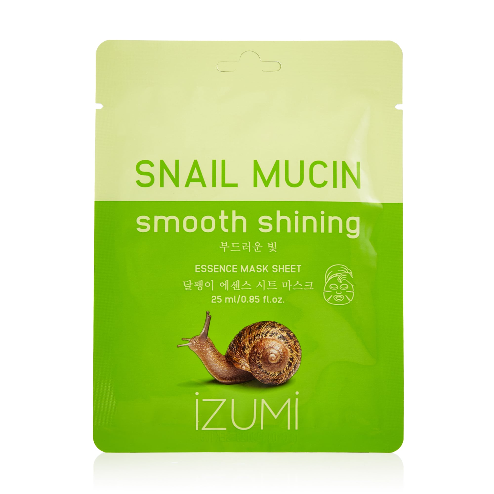 Тканинна маска для обличчя IZUMI Snail Essence Mask з муцином равлика, 25 мл
