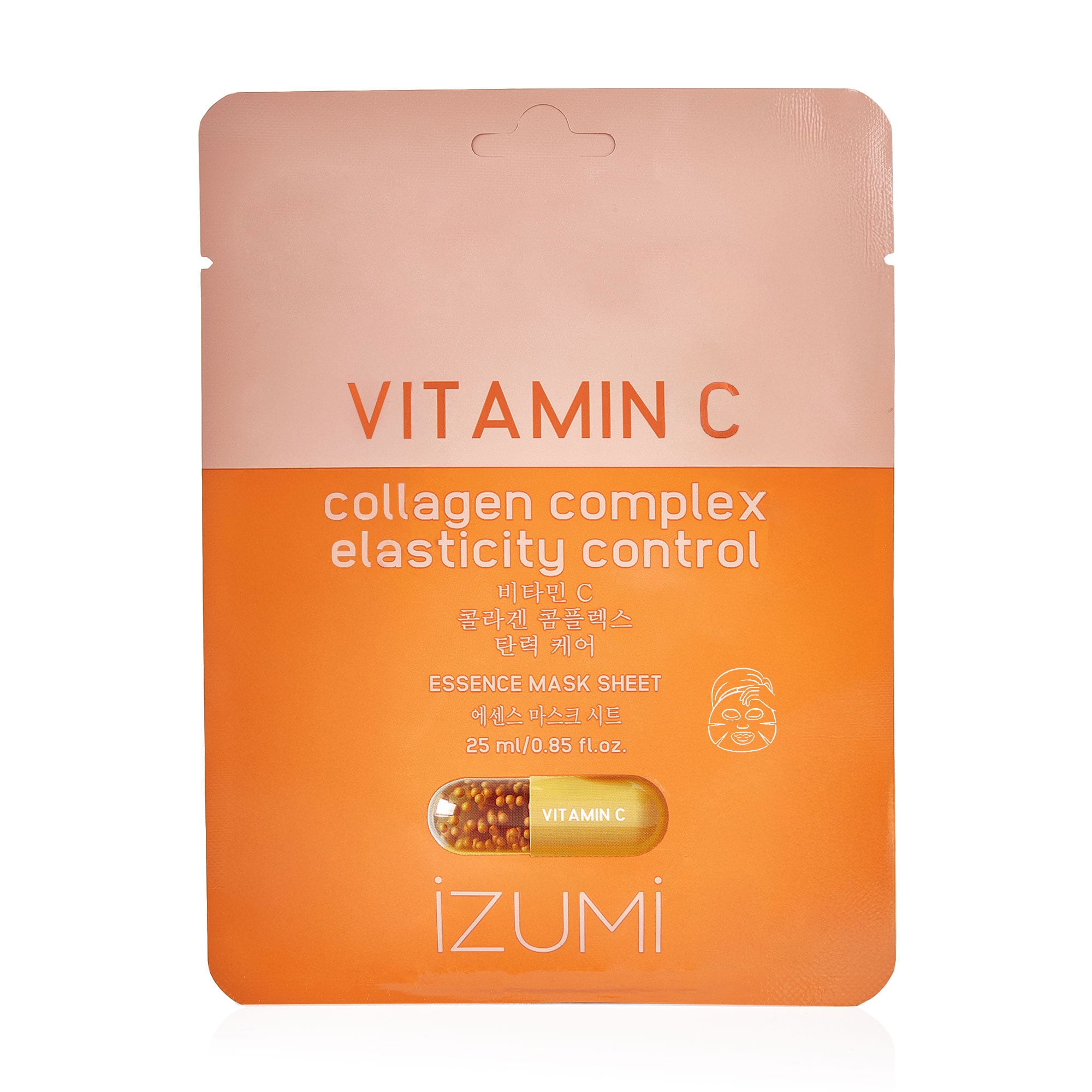 Тканинна маска для обличчя IZUMI Vitamin C &amp; Nano Colagen Complex Essence Mask, 25 г