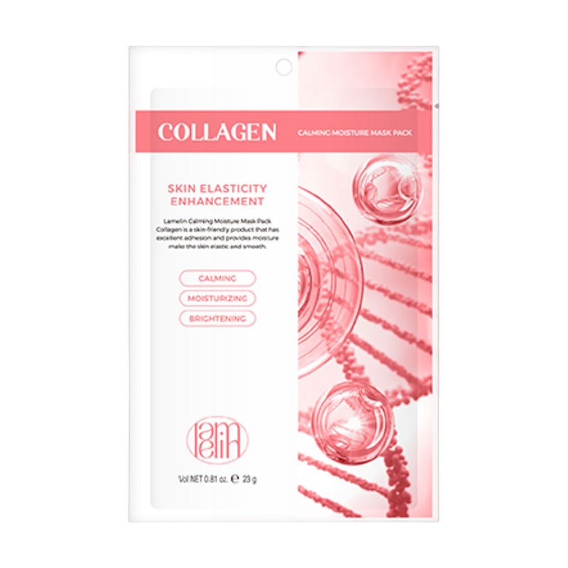 Тканинна маска для обличчя Lamelin Calming Moisture Mask Pack Collagen, 23 г