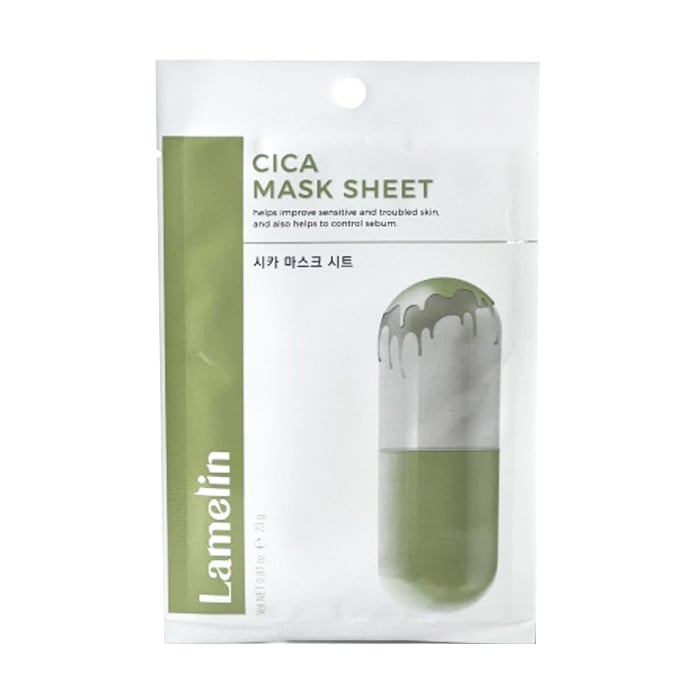 Тканинна маска для обличчя Lamelin Cica Mask Sheet з центелою, 25 г