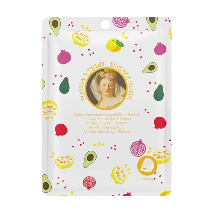 Тканинна маска для обличчя Mitomo 303 Pomona Fruit Essence Mask з фруктовими екстрактами, 25 г