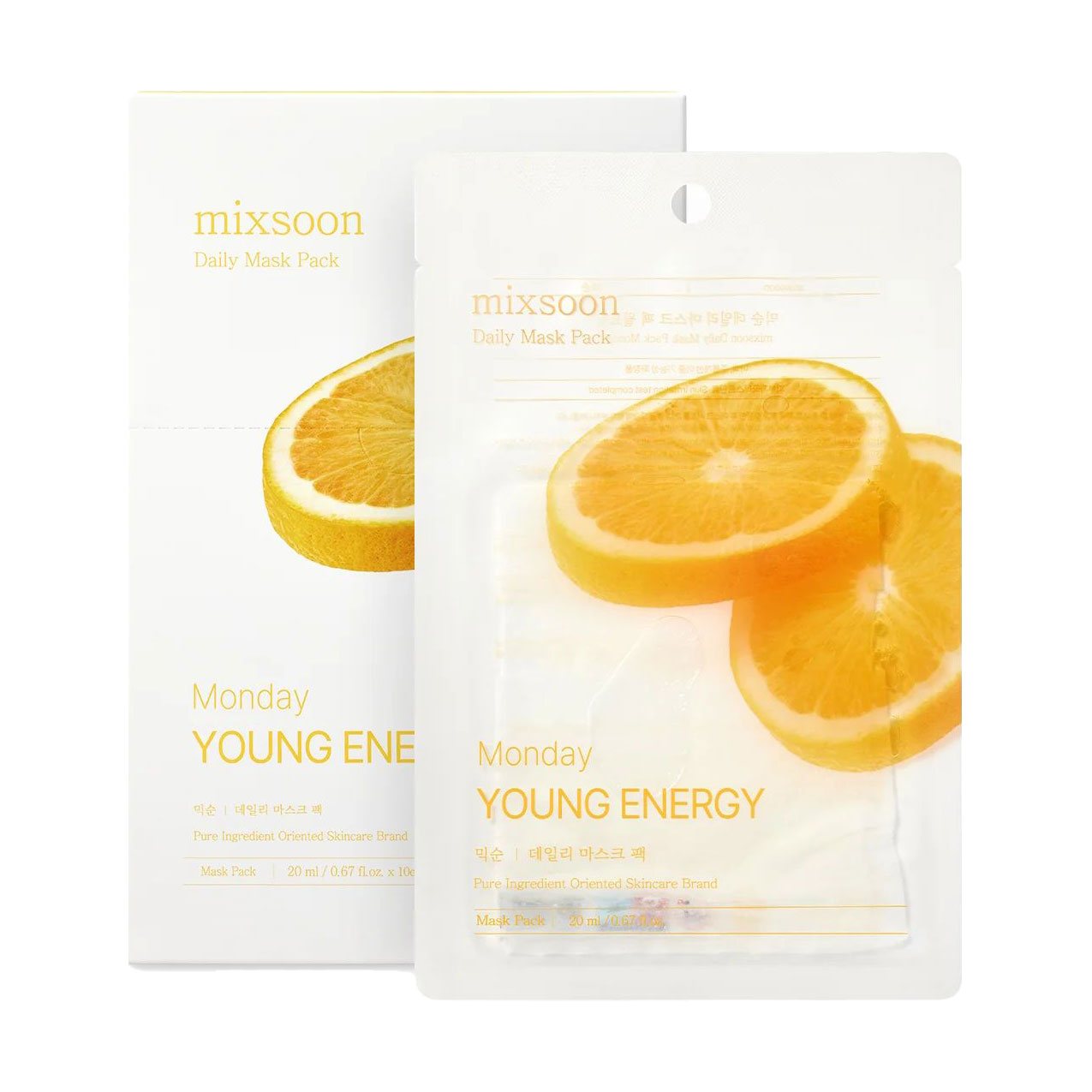 Тканинна маска для обличчя Mixsoon Daily Mask Pack Monday, 10*20 мл