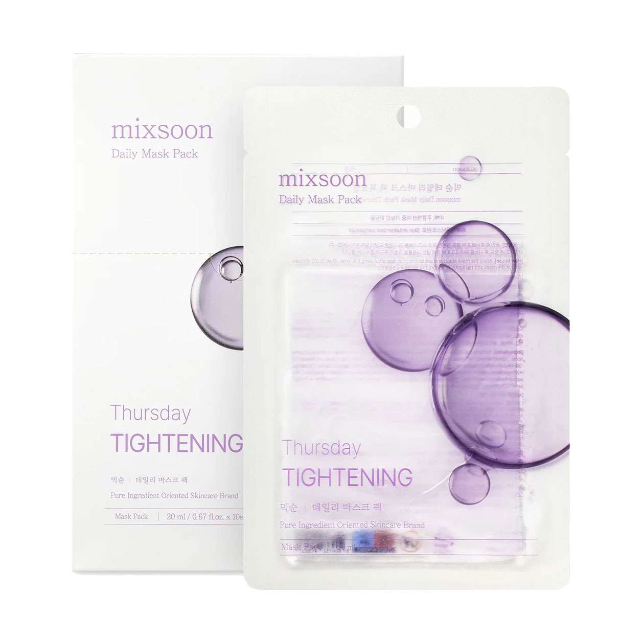 Тканинна маска для обличчя Mixsoon Daily Mask Pack Thursday, 10*20 мл