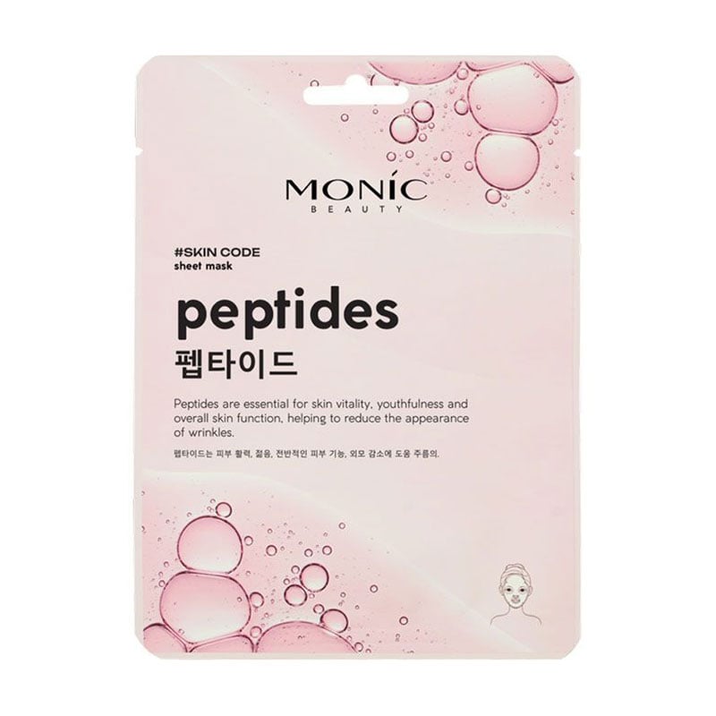 Тканинна маска для обличчя Monic Beauty Skin Code Peptides Sheet Mask з пептидами, 25 мл