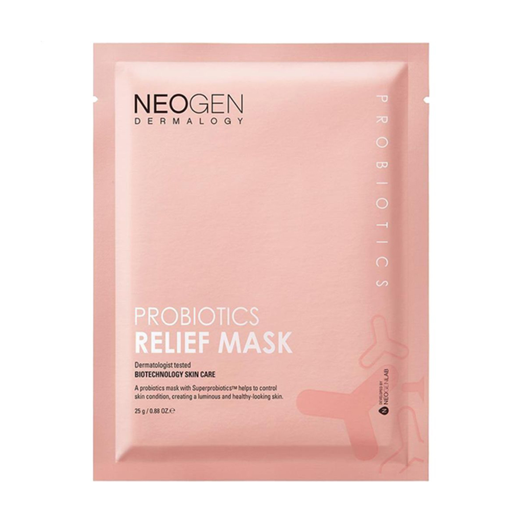 Тканинна маска для обличчя Neogen Dermalogy Probiotics Relief Mask з пробіотиками, 25 г