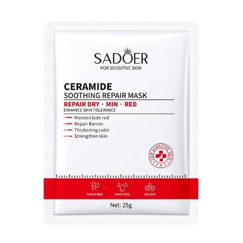 Тканинна маска для обличчя Sadoer Ceramide Soothing Repair Mask з церамідами, 25 г