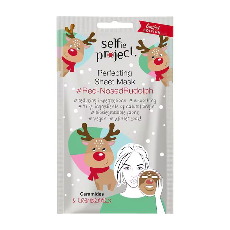 Тканинна маска для обличчя Selfie Project Perfecting Sheet Mask Red-Nosed Rudolph, 1 шт