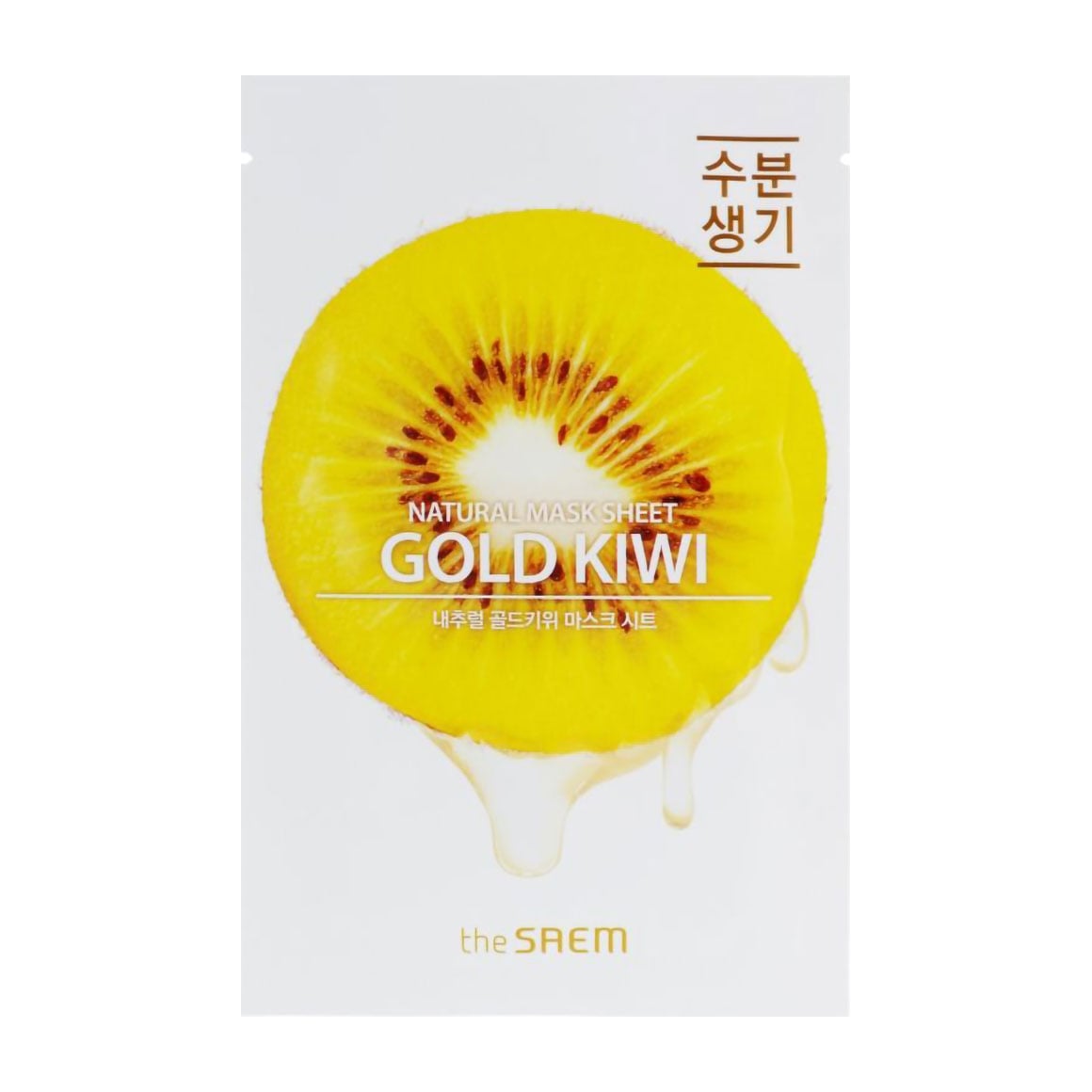 Тканинна маска для обличчя The Saem Gold Kiwi Natural Mask Sheet з екстрактом ківі, 21 мл