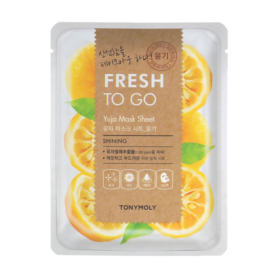 Тканинна маска для обличчя Tony Moly Fresh To Go Mask Sheet Yuja з цитрусом Юдзу, 25 г