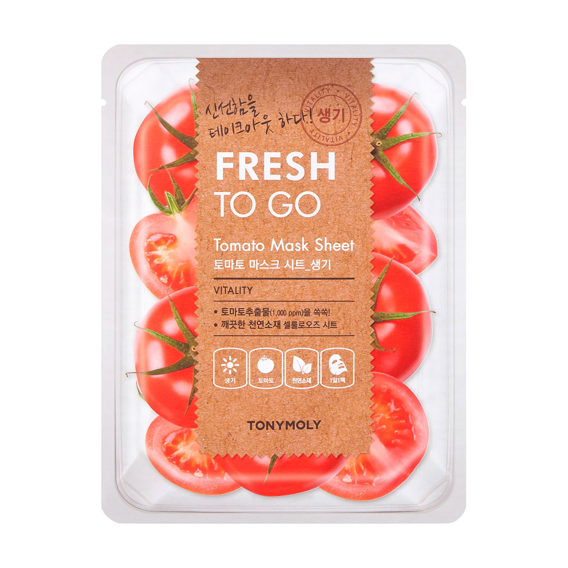 Тканинна маска для обличчя Tony Moly Fresh To Go Mask Sheet Tomato з томатами, 22 г