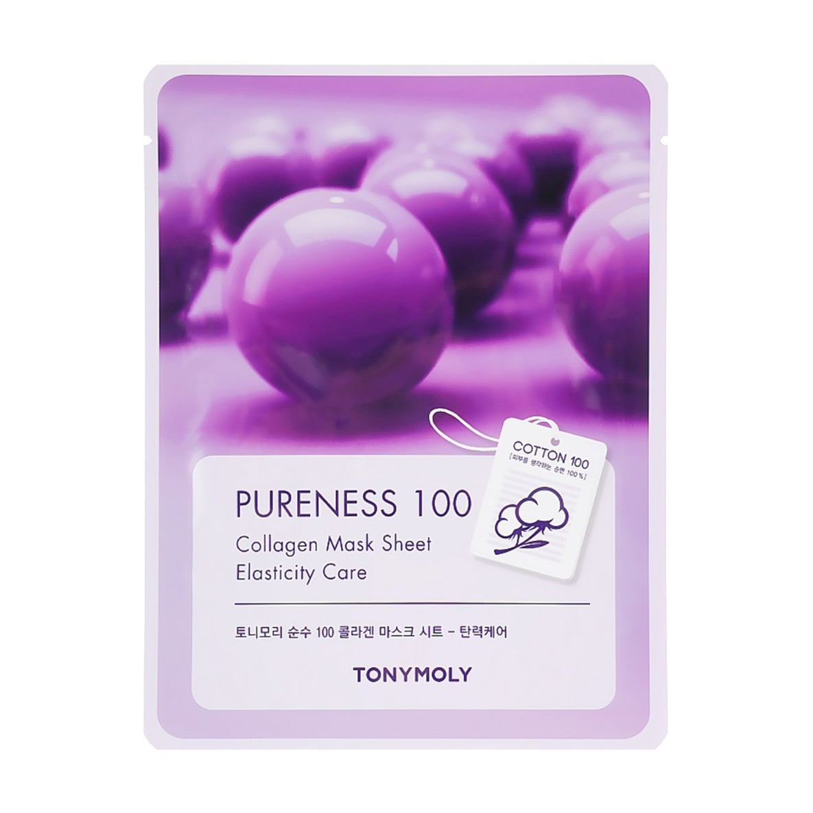 Тканинна маска для обличчя Tony Moly Pureness 100 Elasticity Collagen Mask Sheet з екстрактом колагену, 21 мл