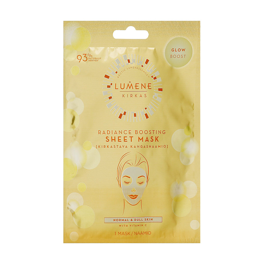 Тканинна маска-сяяння для обличчя Lumene Kirkas Radiance Boosting Sheet Mask, 1 шт