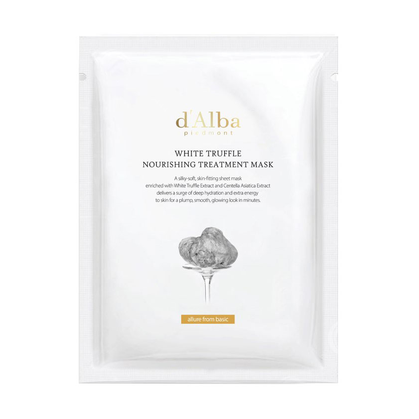 Тканинна живильна маска для обличчя D'Alba White Truffle Nourishing Treatment Mask з екстрактом білого трюфеля, 25 мл