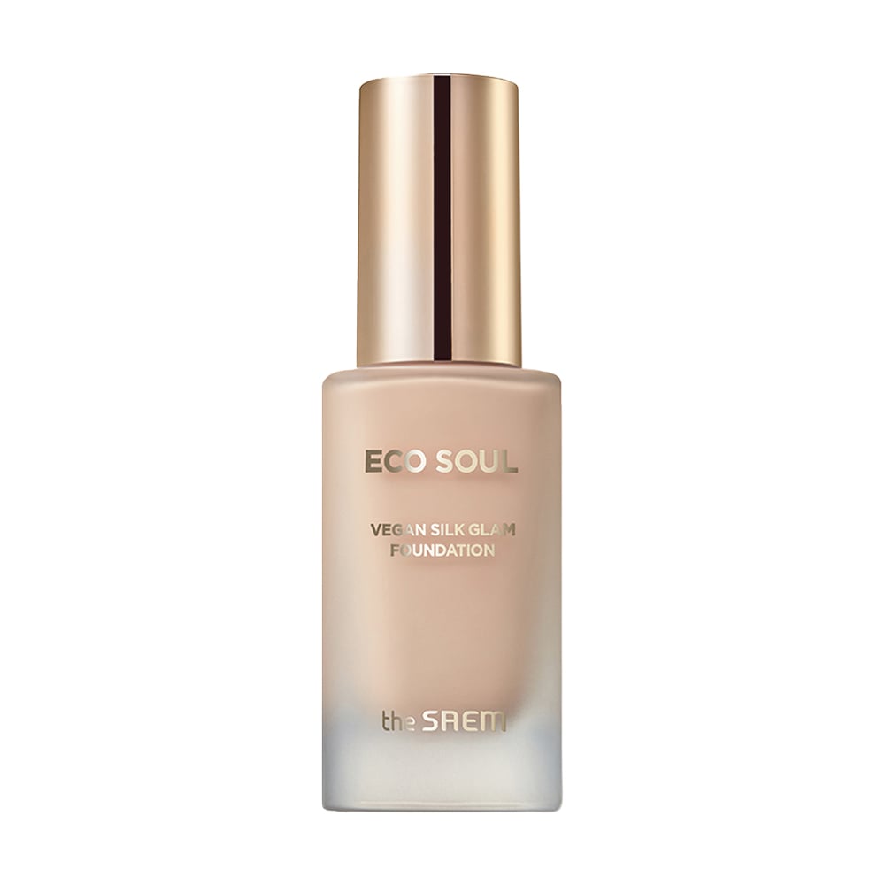 Тональна основа для обличчя The Saem Eco Soul Vegan Silk Glam Foundation 21 Light Beige, 30 мл
