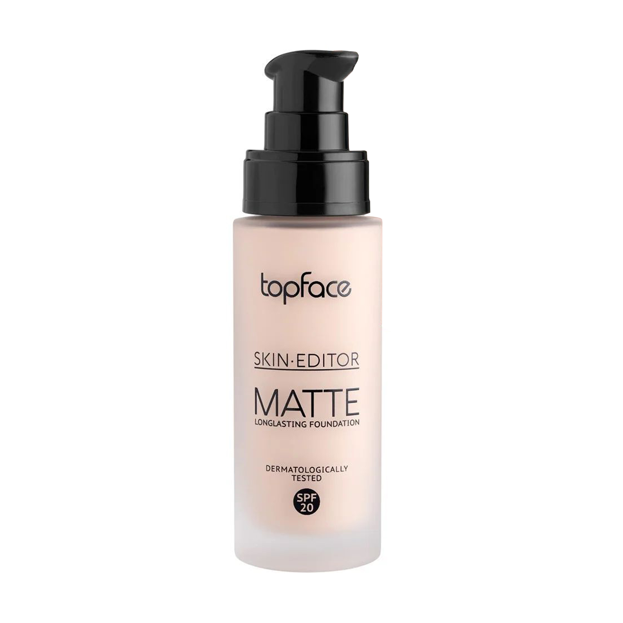 Тональна основа для обличчя Topface Skin Editor Matte, SPF 20, з матувальним ефектом, 001, 32 мл