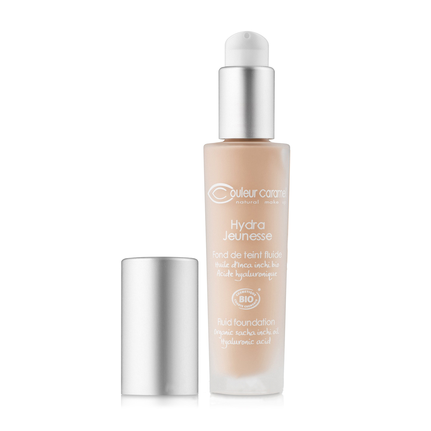 Тональний флюїд для обличчя Couleur Caramel Fond De Teint Fluide Hydra Jeunesse 24 Sable, 30 мл