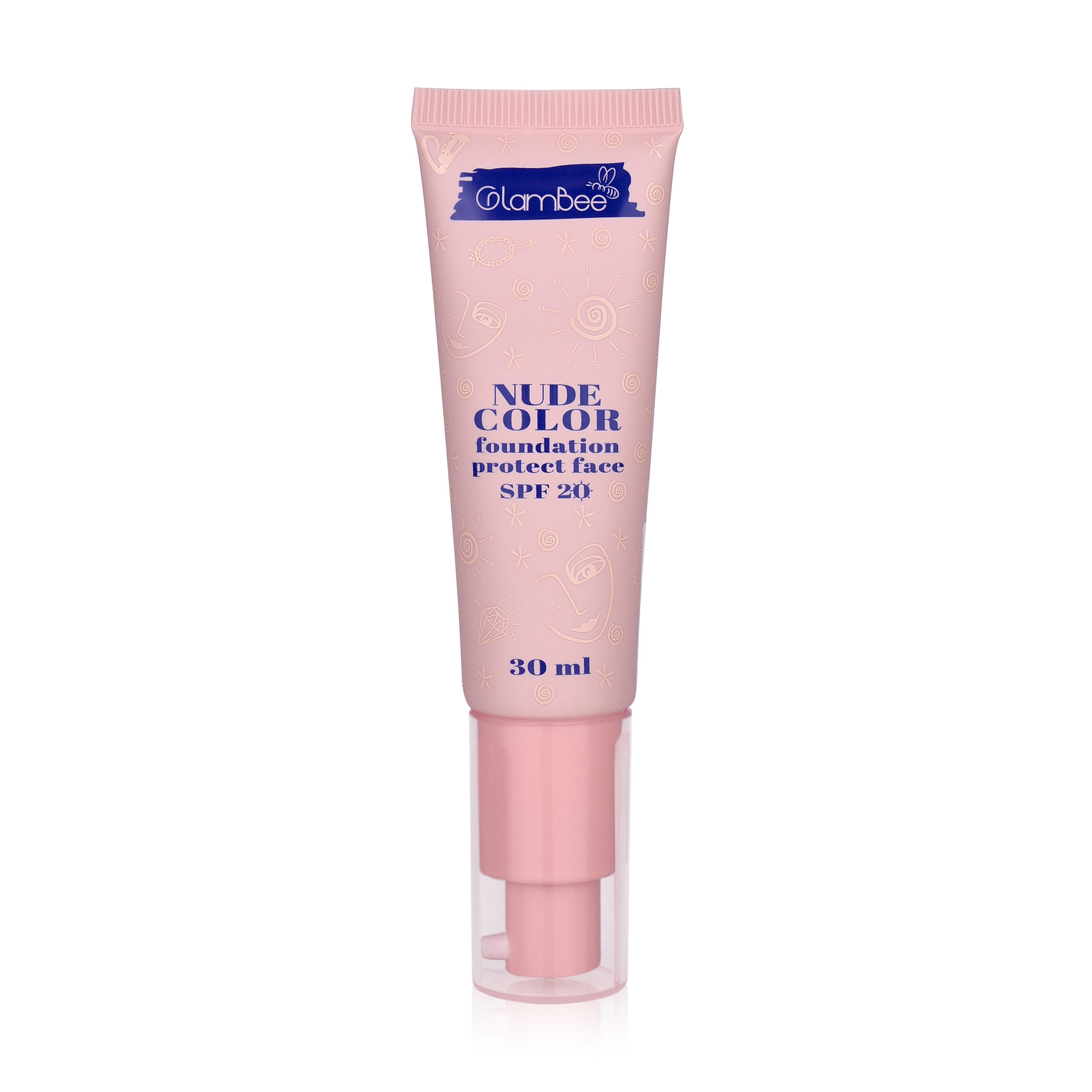 Тональний крем для обличчя GlamBee Nude Color Foundation SPF 20 тон 01, 30 мл