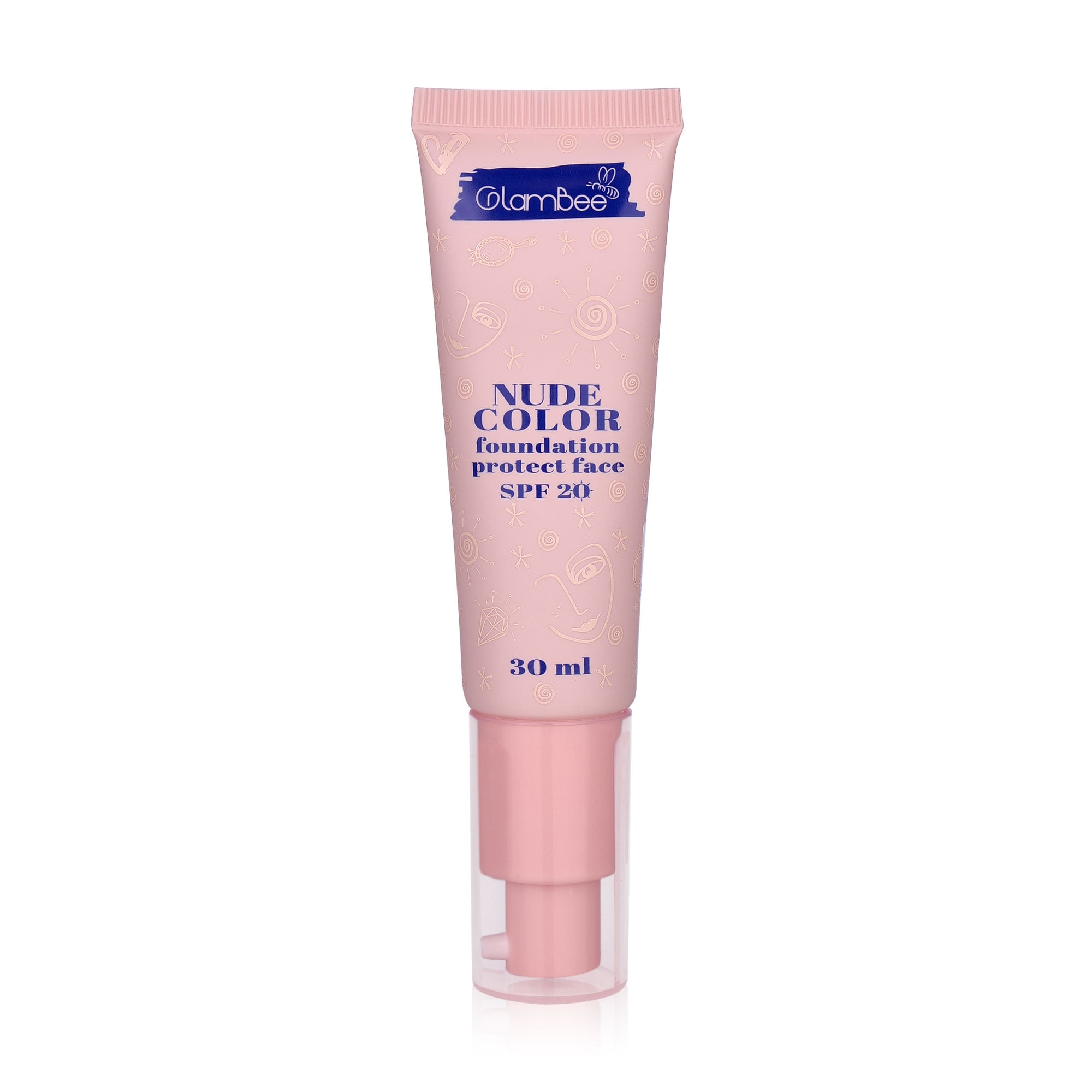 Тональний крем для обличчя GlamBee Nude Color Foundation SPF 20 тон 02, 30 мл