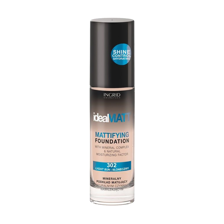 Тональный крем для обличчя Ingrid Cosmetics Ideal Matt Mattifying Foundation, 302 Light Sun, 30 мл