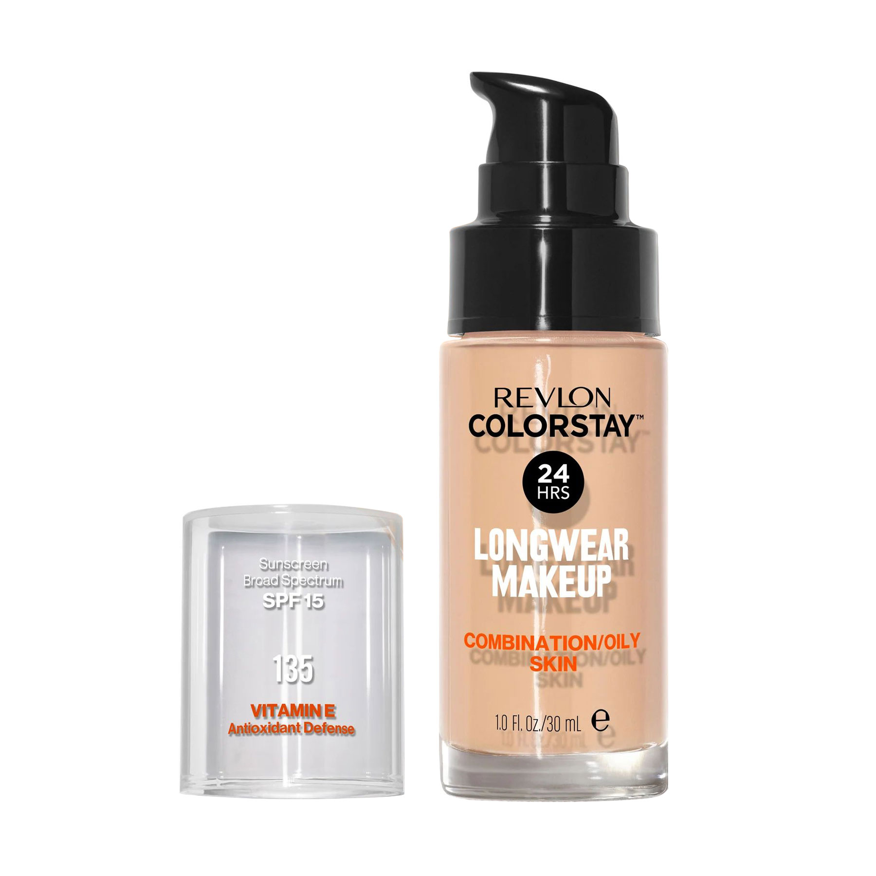 Тональний крем для обличчя Revlon Colorstay Makeup for Combination/Oily Skin SPF 15 для комбінованої та жирної шкіри, 135 Vanilla, 30 мл