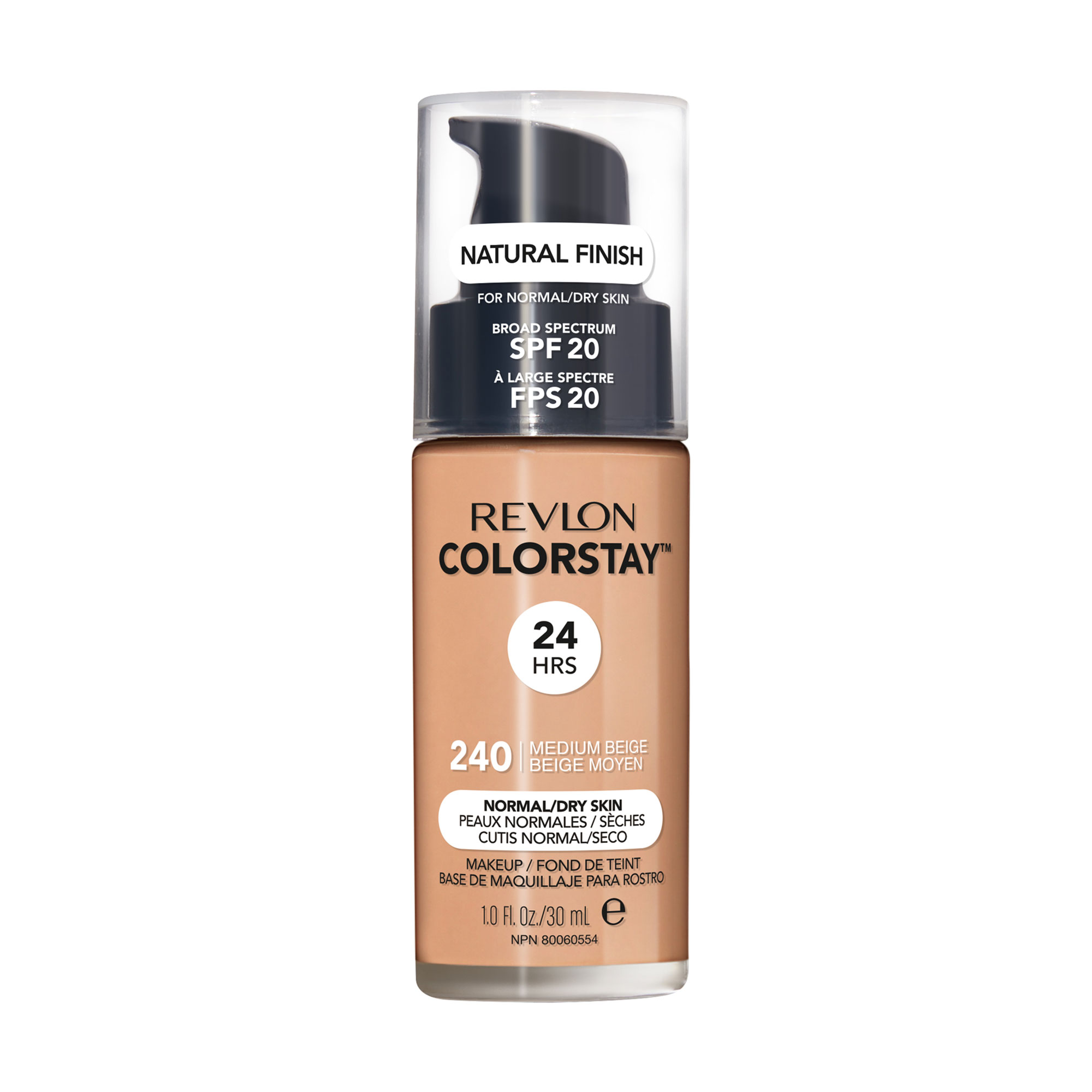 Тональний крем для обличчя Revlon ColorStay Makeup for Normal/Dry Skin SPF 20 для нормальної та сухої шкіри, 240 Medium Beige, 30 мл